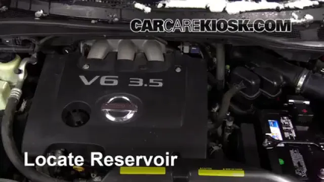 2007 Nissan Quest 3.5L V6 Liquide essuie-glace Ajouter du liquide